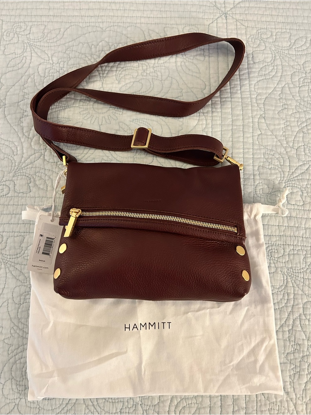 Hammitt Medium VIP cherrywood red pebbled leather crossbody purse, new with tags